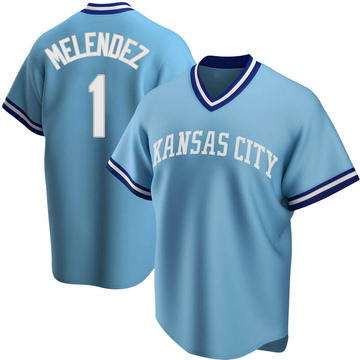 Men's Kansas City Royals MJ Melendez Light Blue Road Cooperstown Collection Jersey - Replica